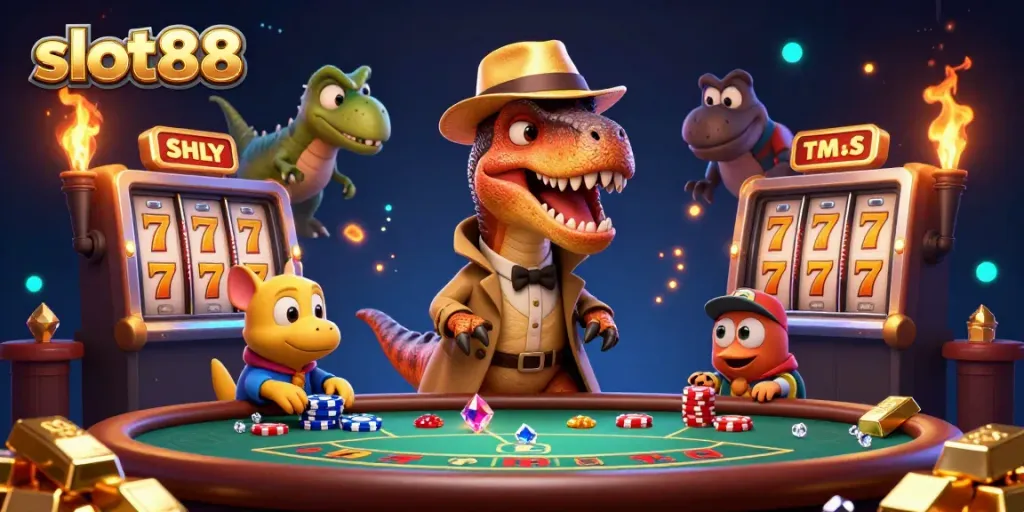 Engage in the action with slot88 at a blackjack table featuring a velociraptor card counter, stegosaurus pit boss, and a crafty pickpocket.