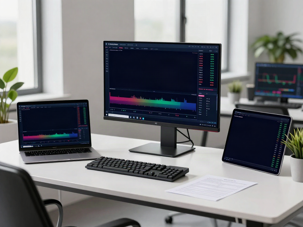 Dynamic trading workspace showcasing TradingView charts and tools for financial analysis.
