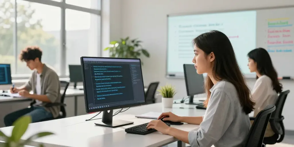 Students generating Dutch text with AI in a dynamic educational setting