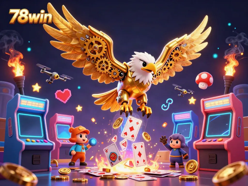 Experience thrilling online gaming with 78win's dynamic casino adventure featuring vibrant 3D elements.