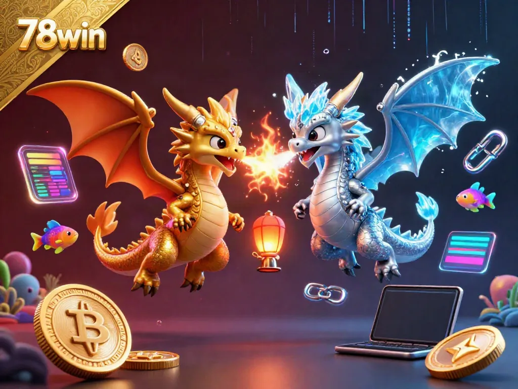 Engage in thrilling underwater fish shooting action with 78win as fiery dragons soar above Bitcoin coins.