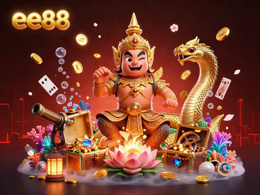 Experience gaming excitement with ee88's magical underwater treasure adventure, featuring vibrant characters and rich casino elements.