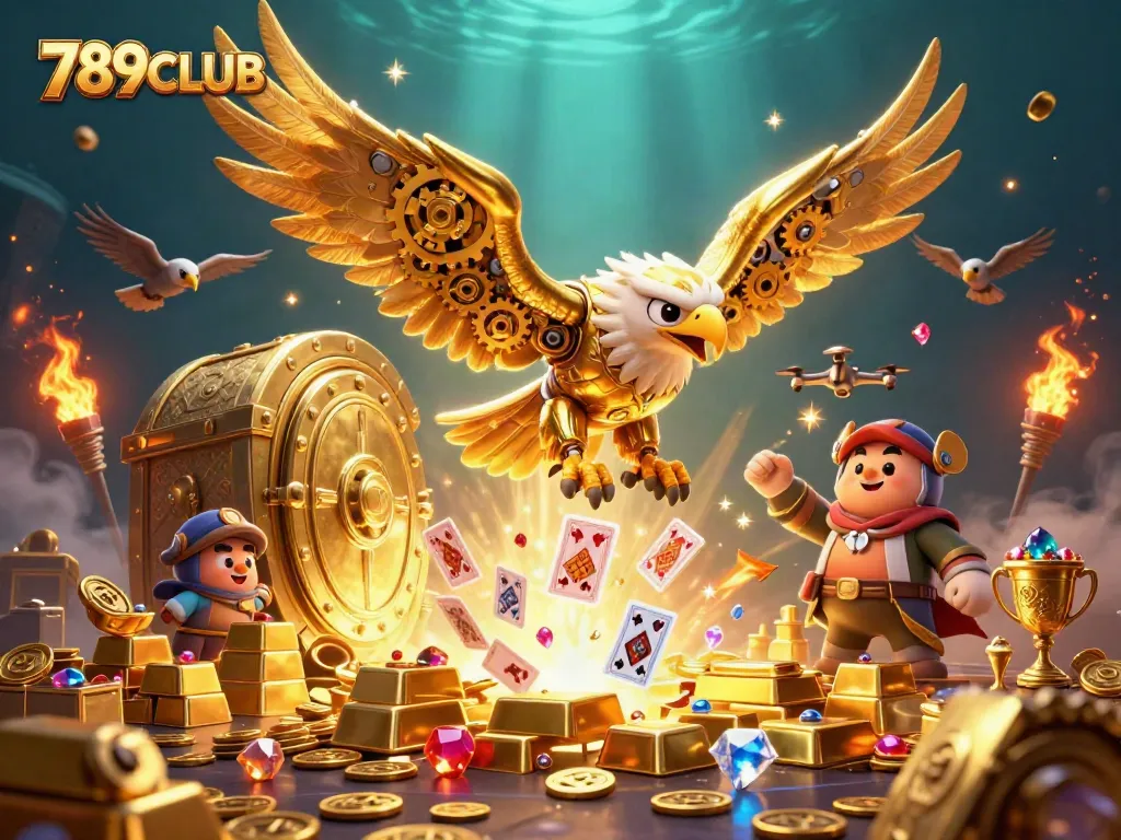 Experience thrilling gameplay at 789CLUB with a dynamic scene of treasure and excitement.